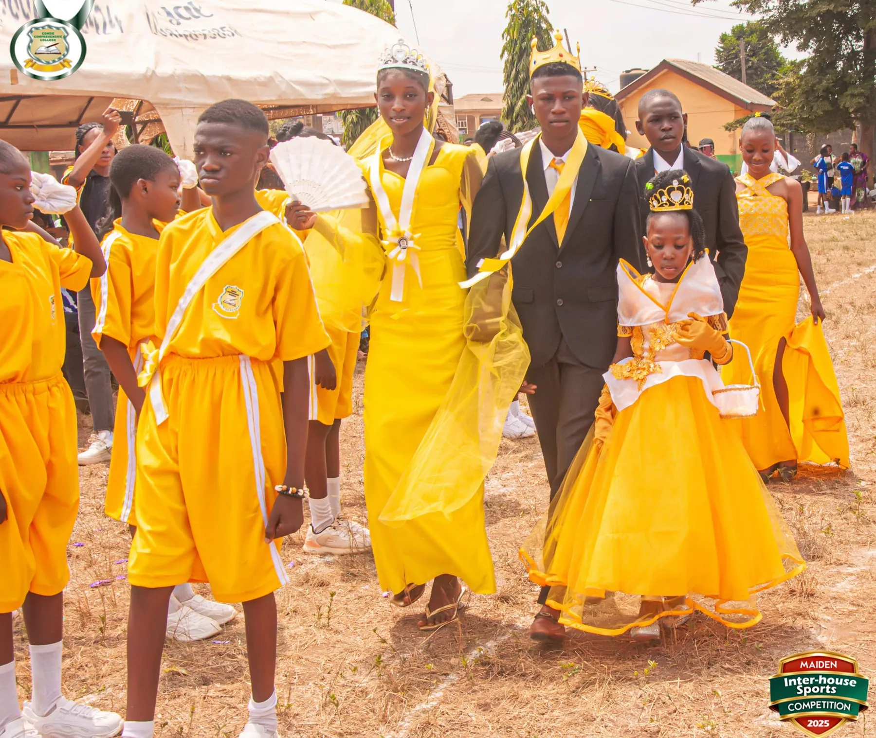 Conde students celebrating their achievements at a school event